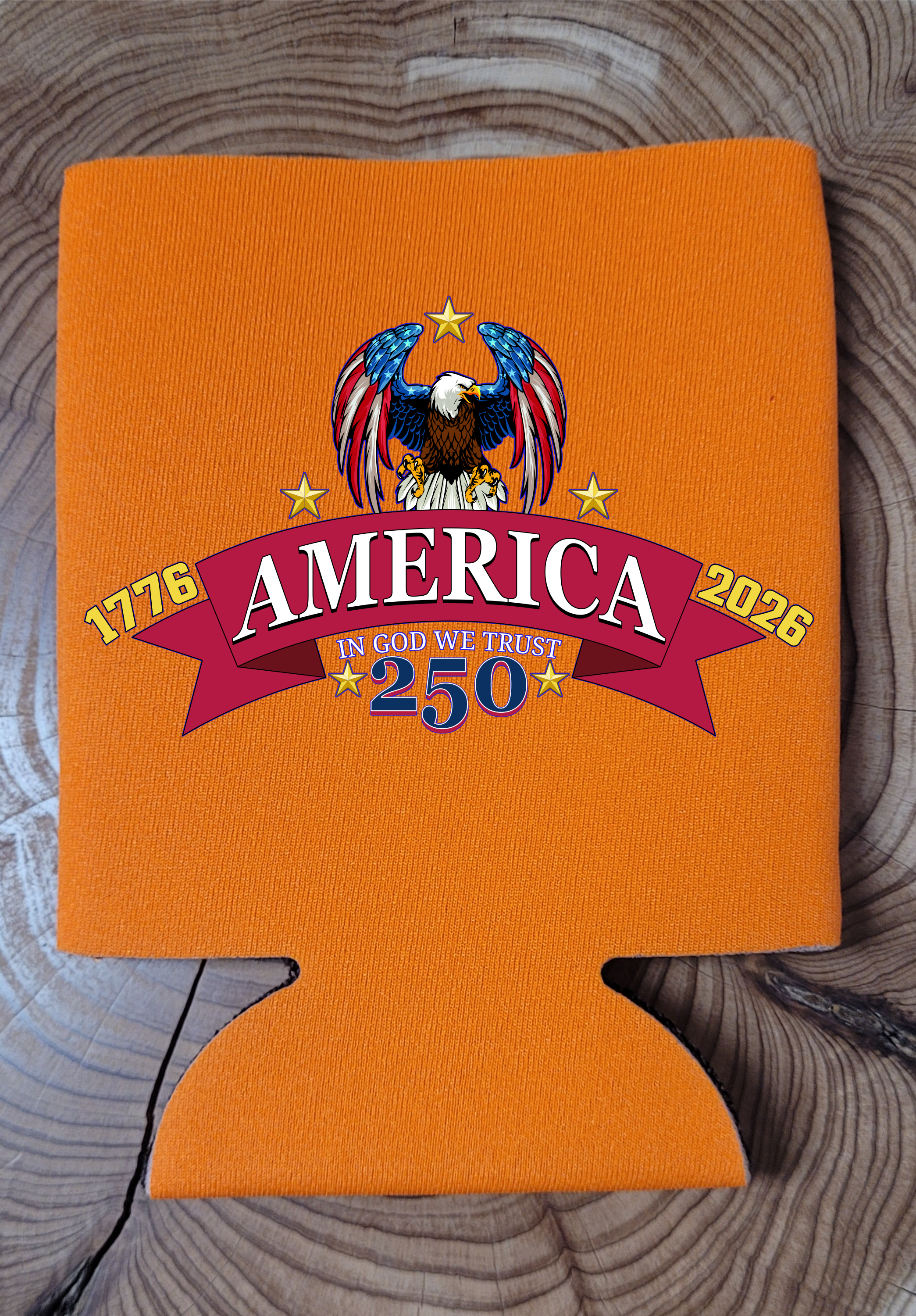 Orange Koozie - America 250 lite