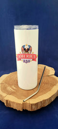 America 250    20 oz tumbler w/straw